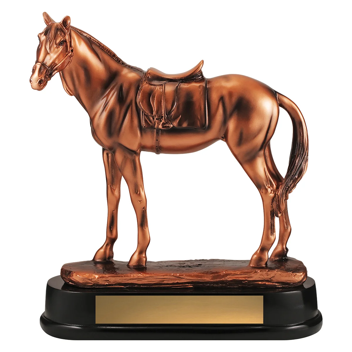 Bronze horse bronze champion with resin construction