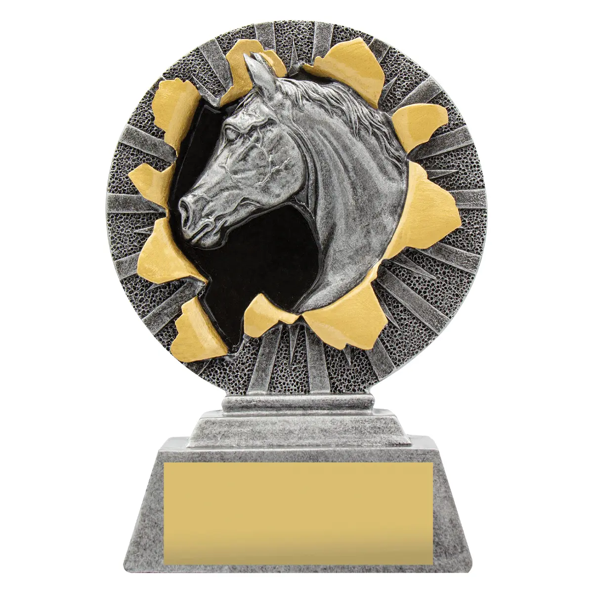 Silver horse xplode with resin construction