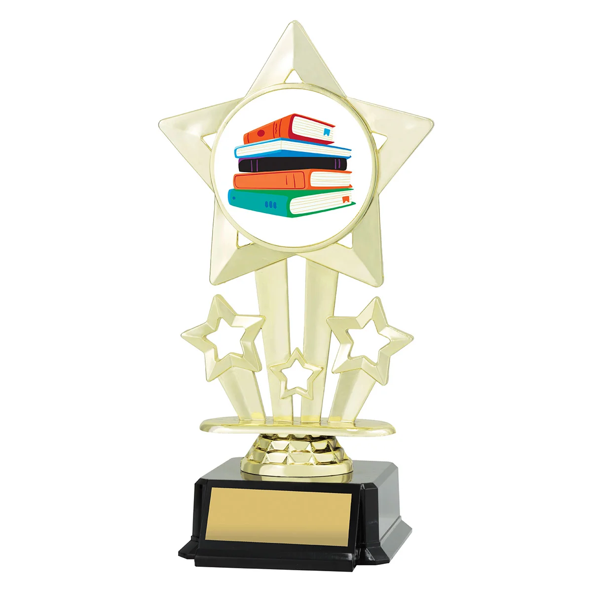 Gold icon star - literature with plastic construction