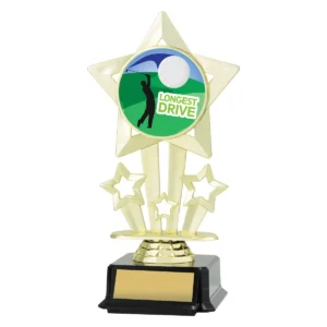 Gold icon star - longest drive with plastic construction