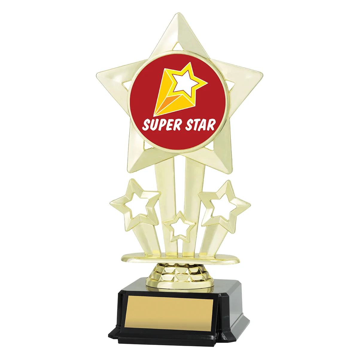 Gold icon star - super star with plastic construction