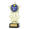 Gold icon star - thank you with plastic construction