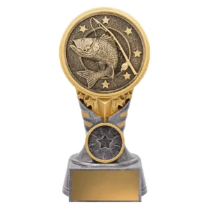 Silver / gold ikon - fishing with resin construction