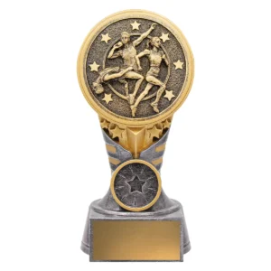 Silver & gold ikon - track & field with resin construction