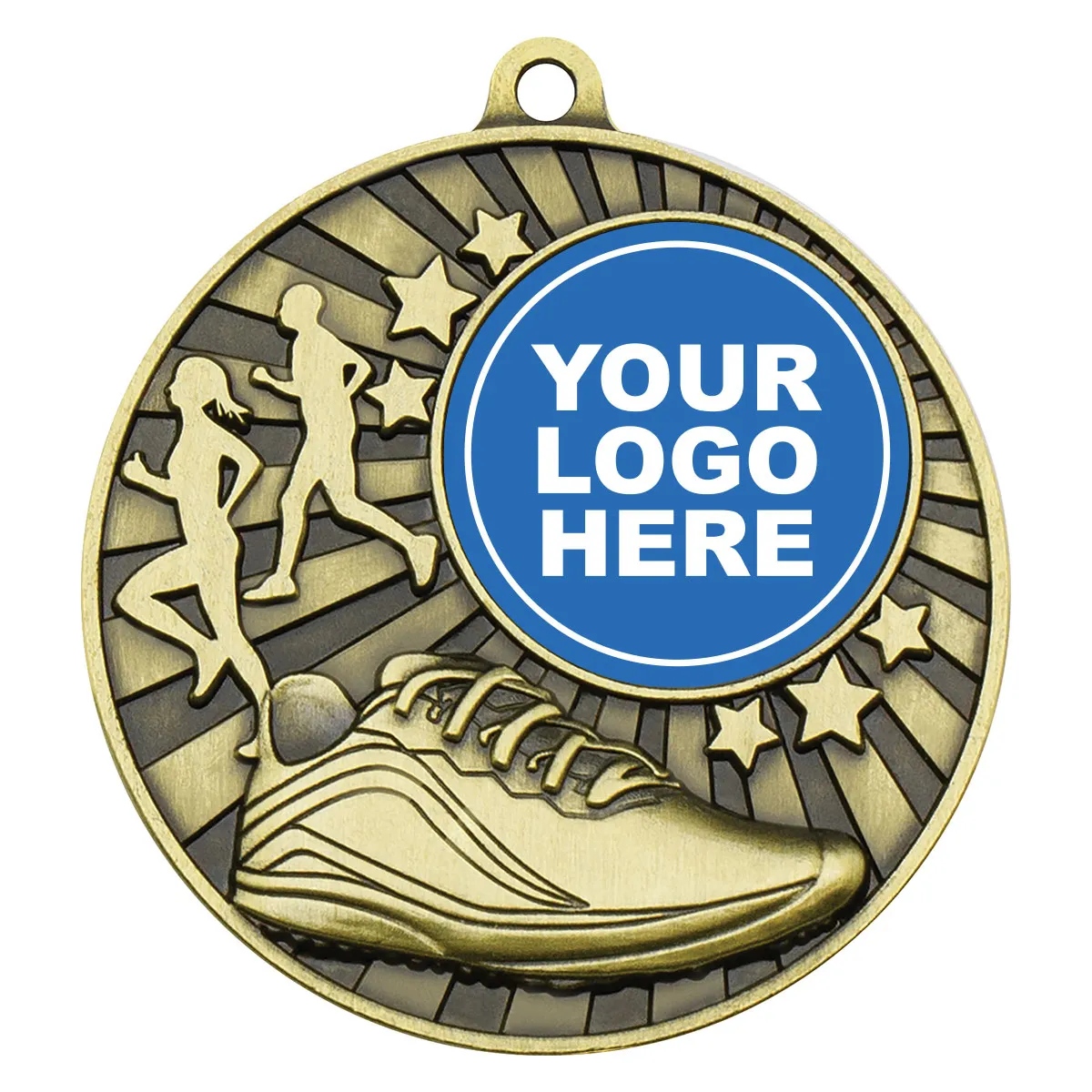 Gold impact medal - cross country with metal construction