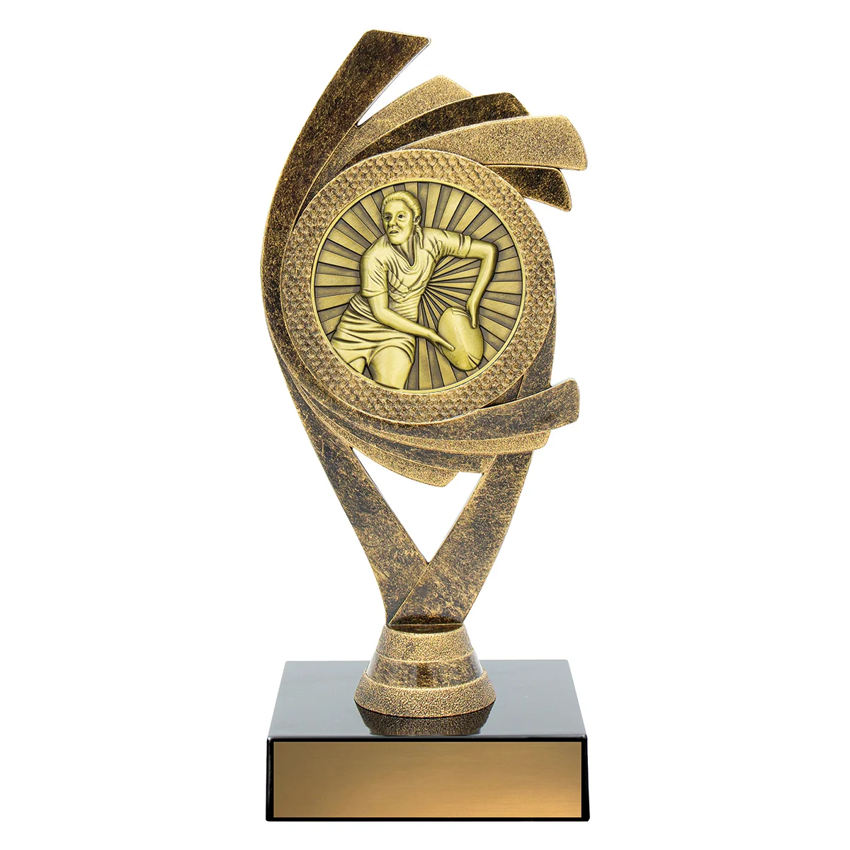 Gold juno - female player with plastic / timber construction