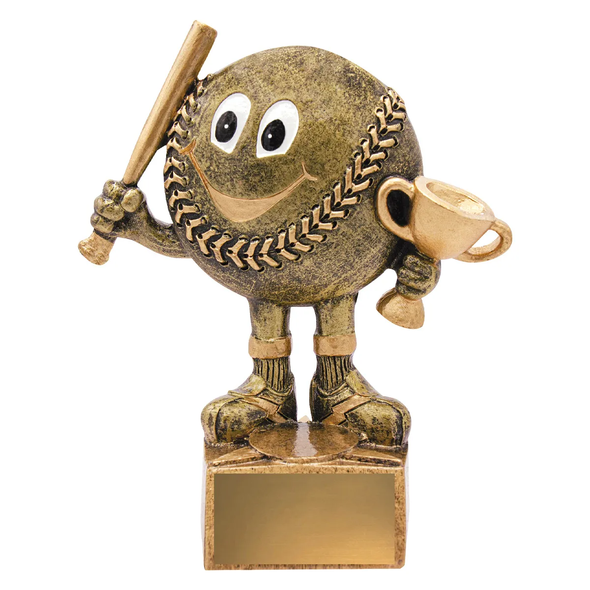 Gold kids character with resin construction
