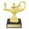 Gold lamp of knowledge with plastic / marble construction