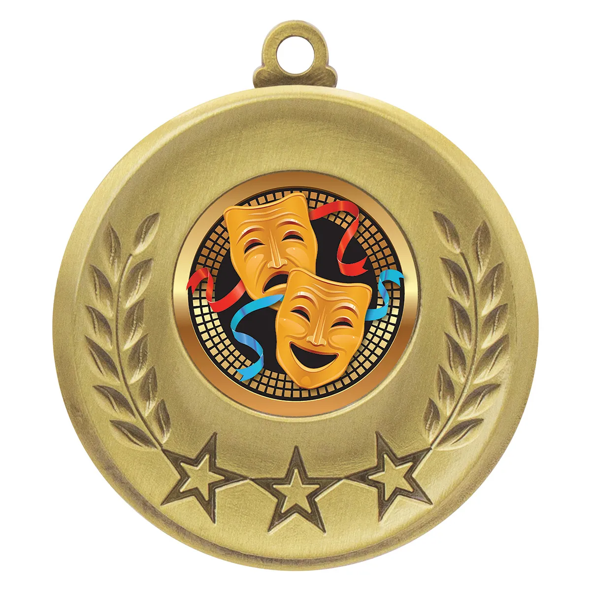 Gold laurel medal - drama with metal construction