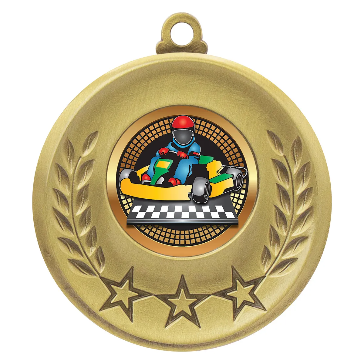 Gold laurel medal - go kart with metal construction