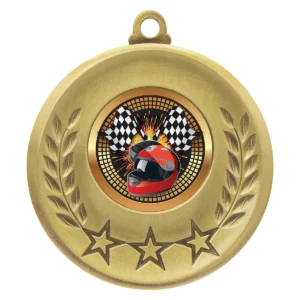 Gold laurel medal - motorsport with metal construction