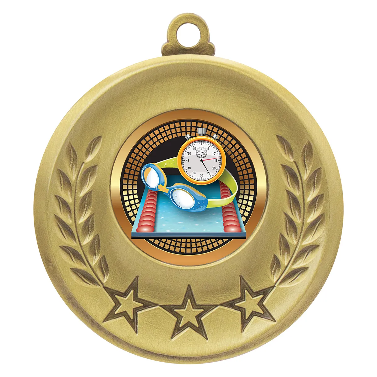 Gold laurel medal - swim with metal construction