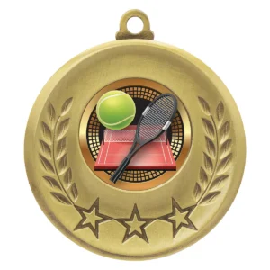 Gold laurel medal - tennis with metal construction