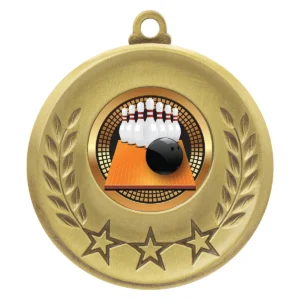 Gold laurel medal - tenpin with metal construction