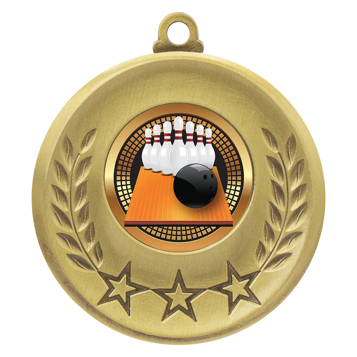 Gold laurel medal - tenpin with metal construction