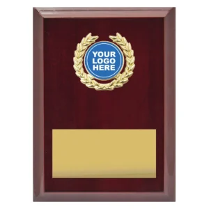 Rosewood laurel plaque - gold with timber construction