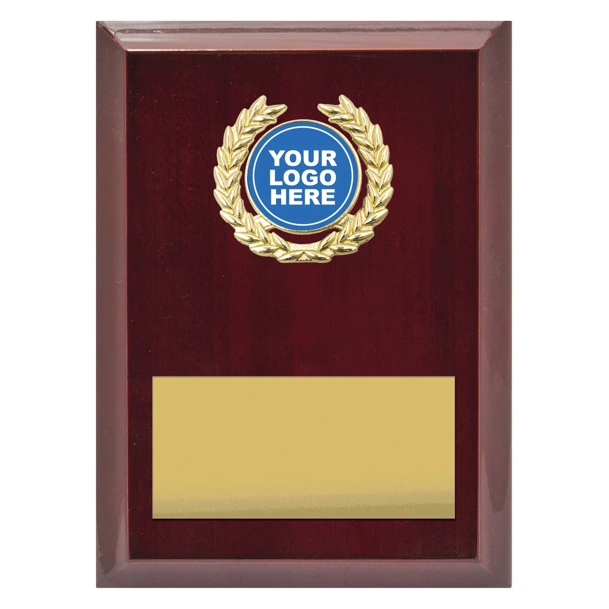 Rosewood laurel plaque - gold with timber construction