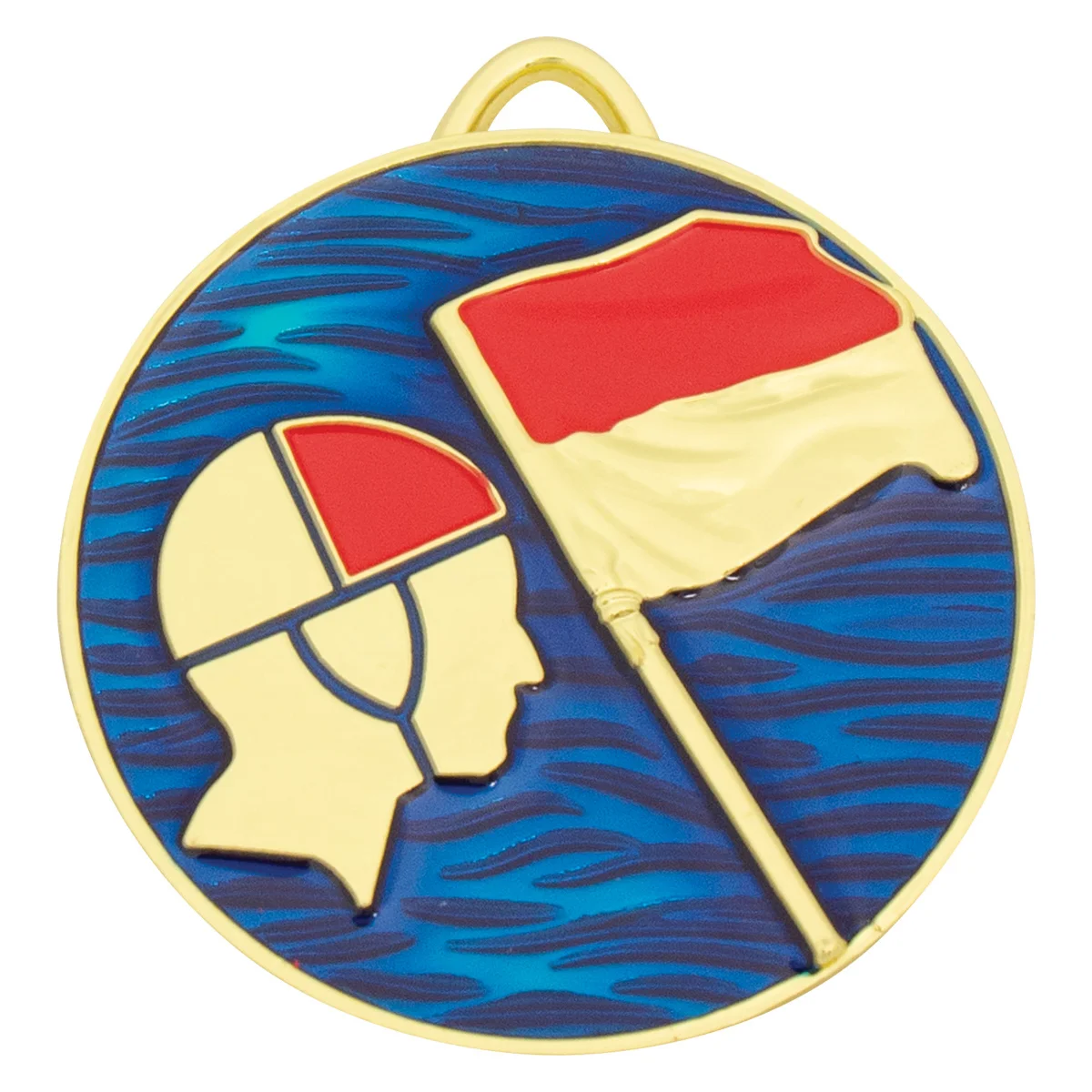 Gold lifesaving medal colour with metal construction