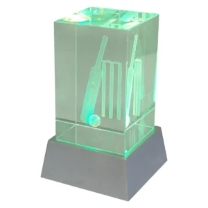 Light up crystal with crystal construction
