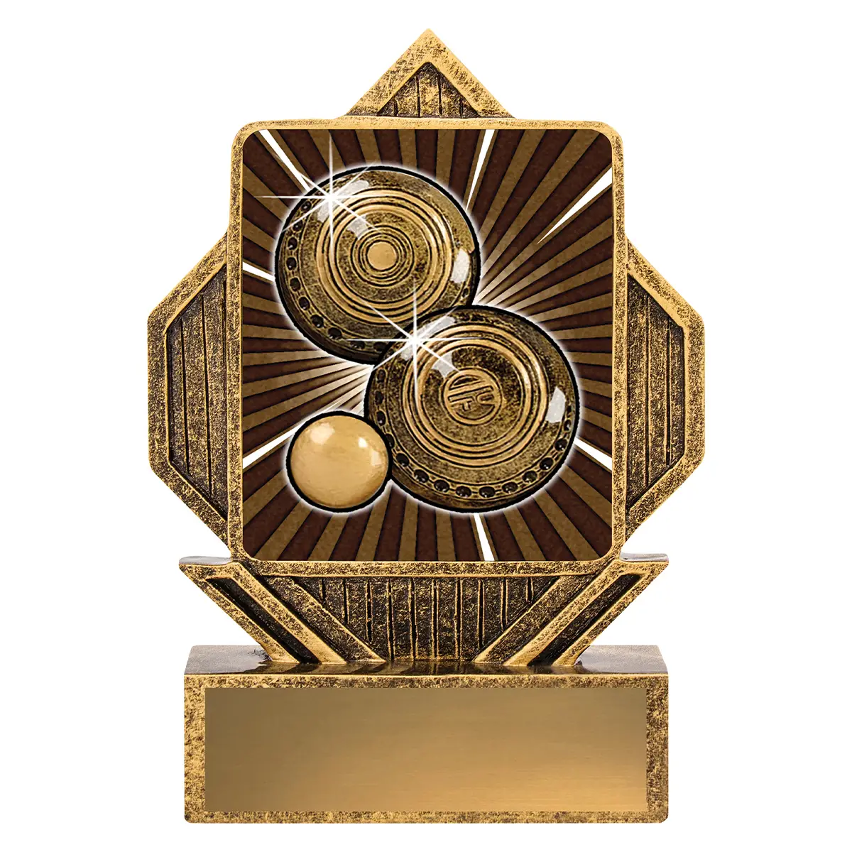 Gold lynx arrow - bowls with resin construction