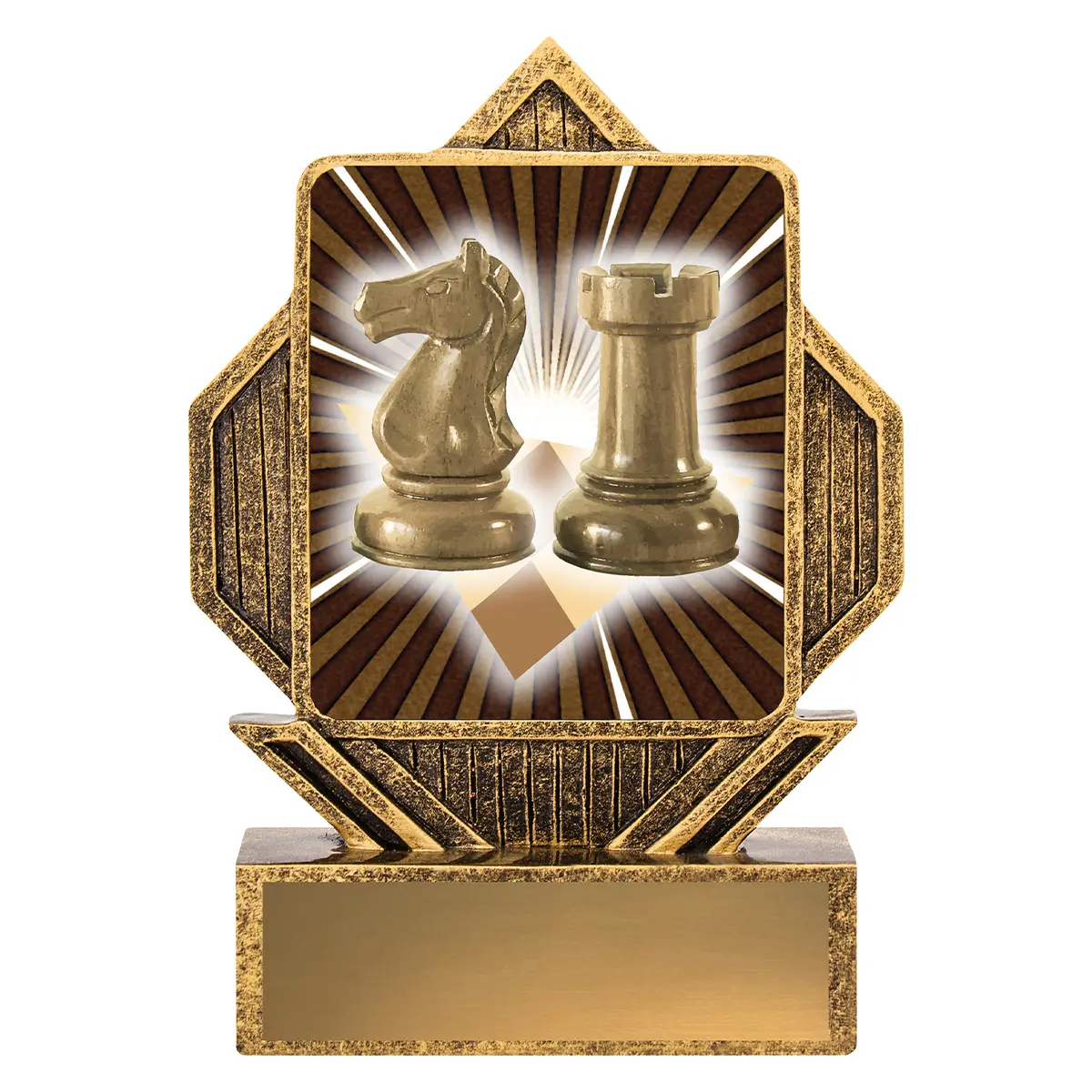 Gold lynx arrow - chess with resin construction
