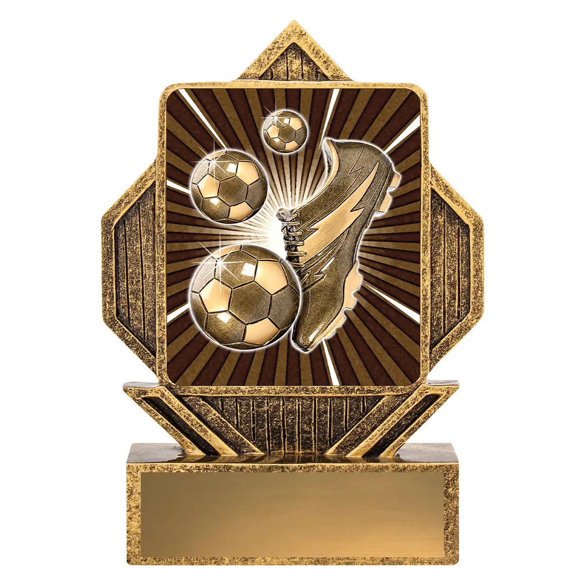 Gold lynx arrow - football with resin construction