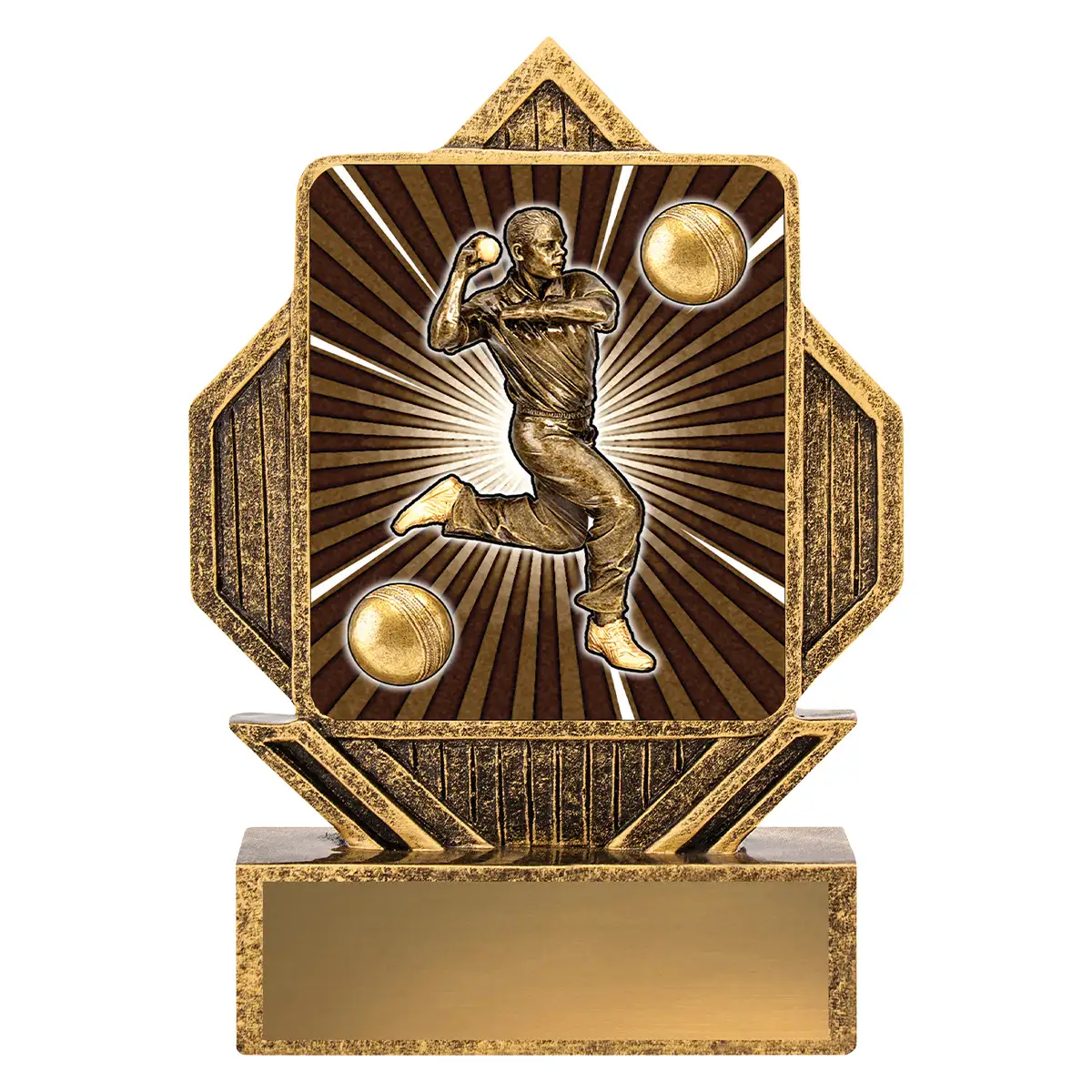 Gold lynx arrow - male bowling with resin construction