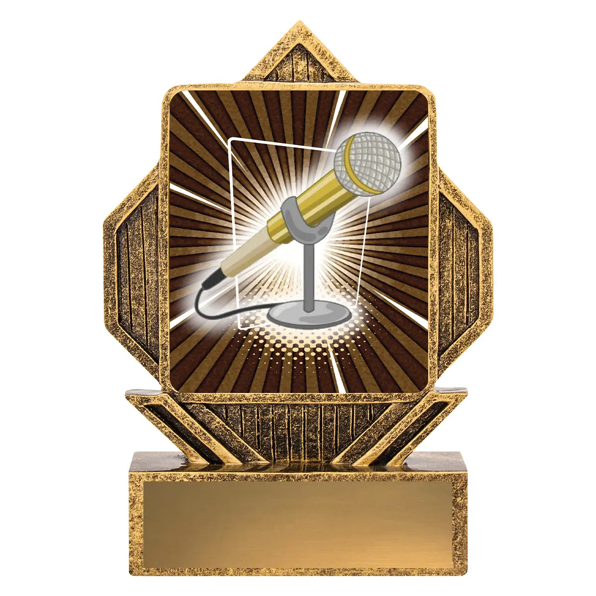 Gold lynx arrow - public speaking with resin construction