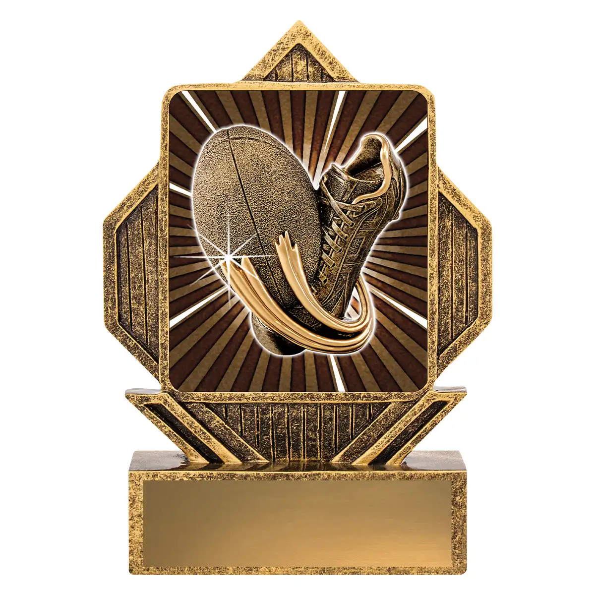 Gold lynx arrow - rugby with resin construction