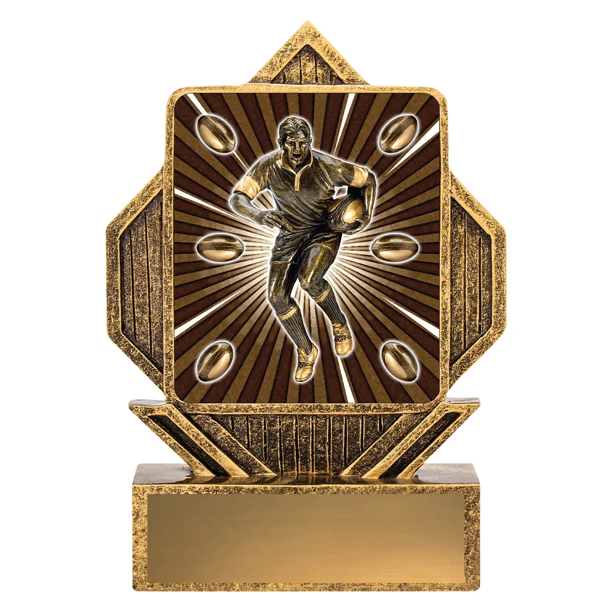 Gold lynx arrow - rugby male with resin construction