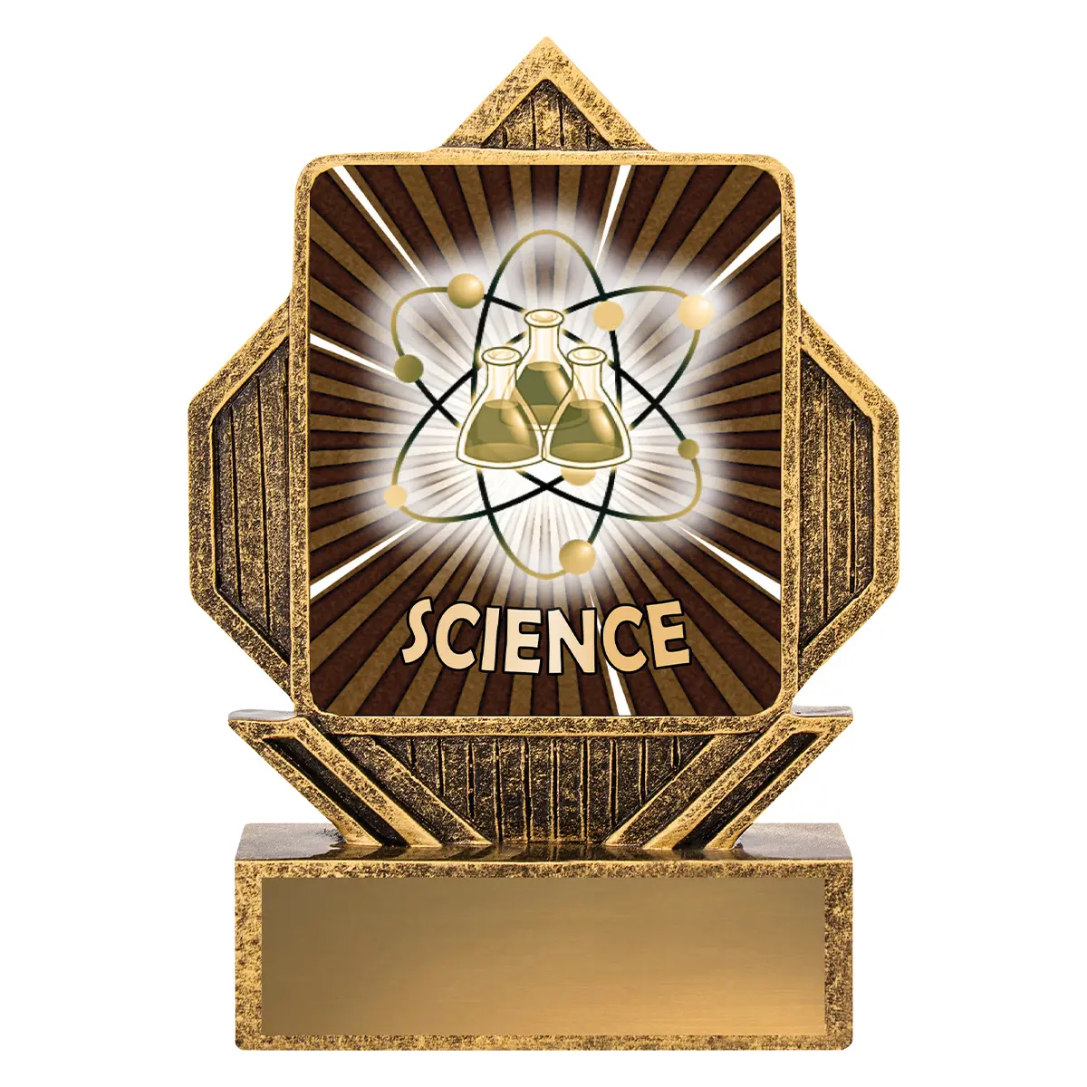 Gold lynx arrow - science with resin construction
