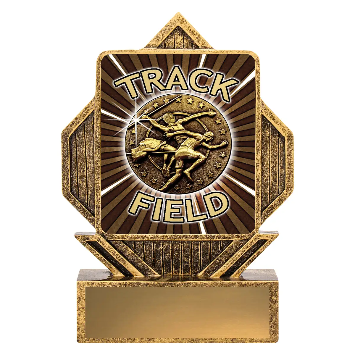 Gold lynx arrow - track & field with resin construction