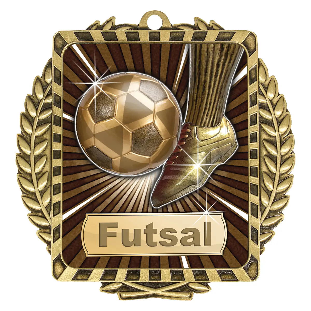 Gold lynx wreath - futsal with metal construction