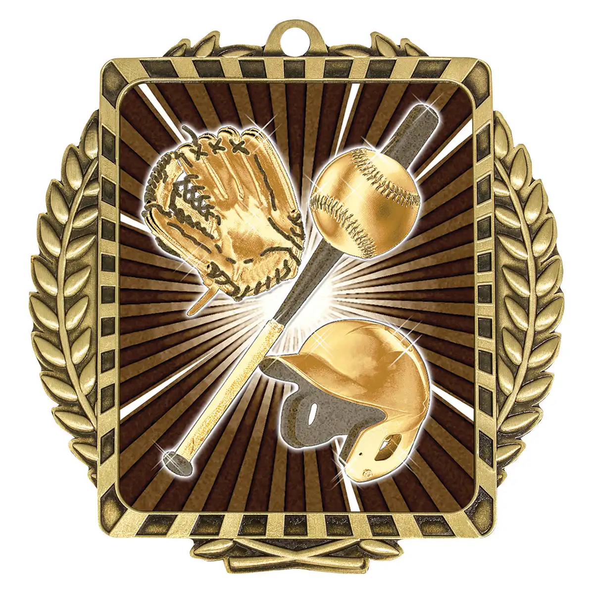 Gold lynx wreath with metal construction