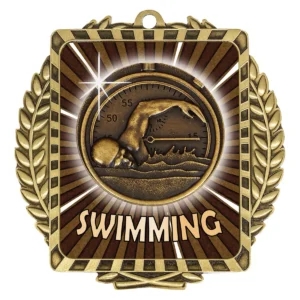 Gold lynx wreath - swimming with metal construction