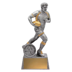Silver male icon with resin construction
