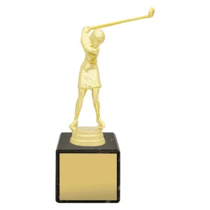 Gold marble column - female golf with plastic / marble construction