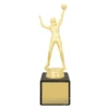Gold marble column - male volleyball with plastic / marble construction