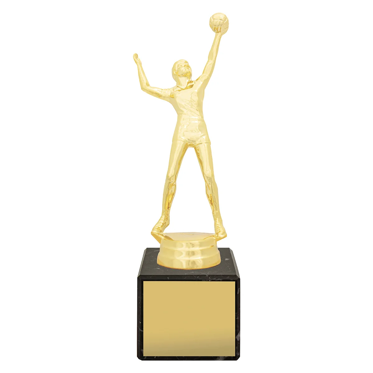 Gold marble column - male volleyball with plastic / marble construction