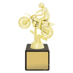 Gold marble column - motocross with plastic / marble construction