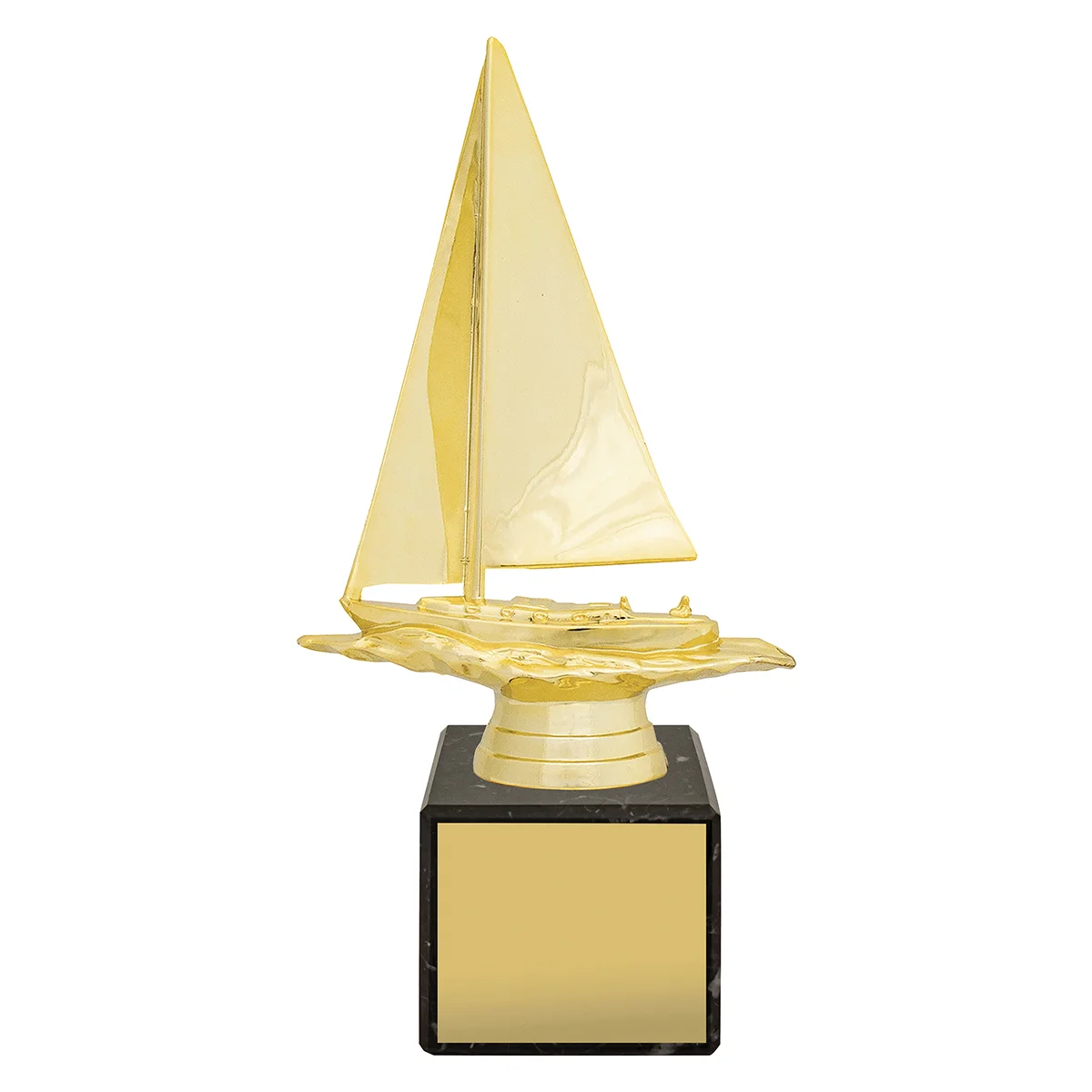 Gold marble column - sailing with plastic / marble construction