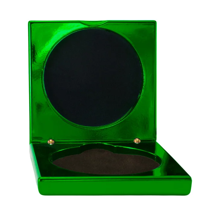 Electric green medal case with res / ilient construction