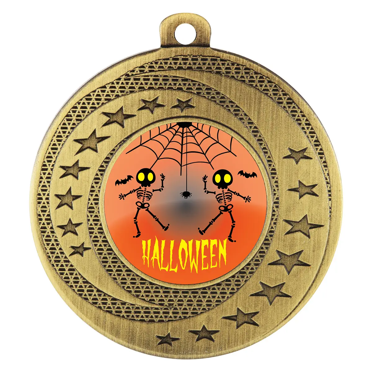 Gold medal - halloween skeletons with metal construction