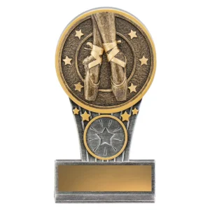 Silver / gold mini ballet ikon with resin construction