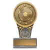 Silver & gold mini football ikon with resin construction