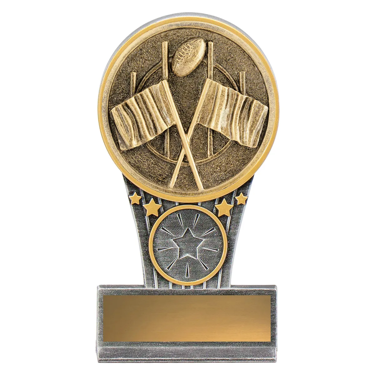 Silver / gold mini ikon - goal with resin construction