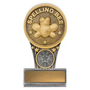 Silver & gold mini ikon - spelling bee with resin construction
