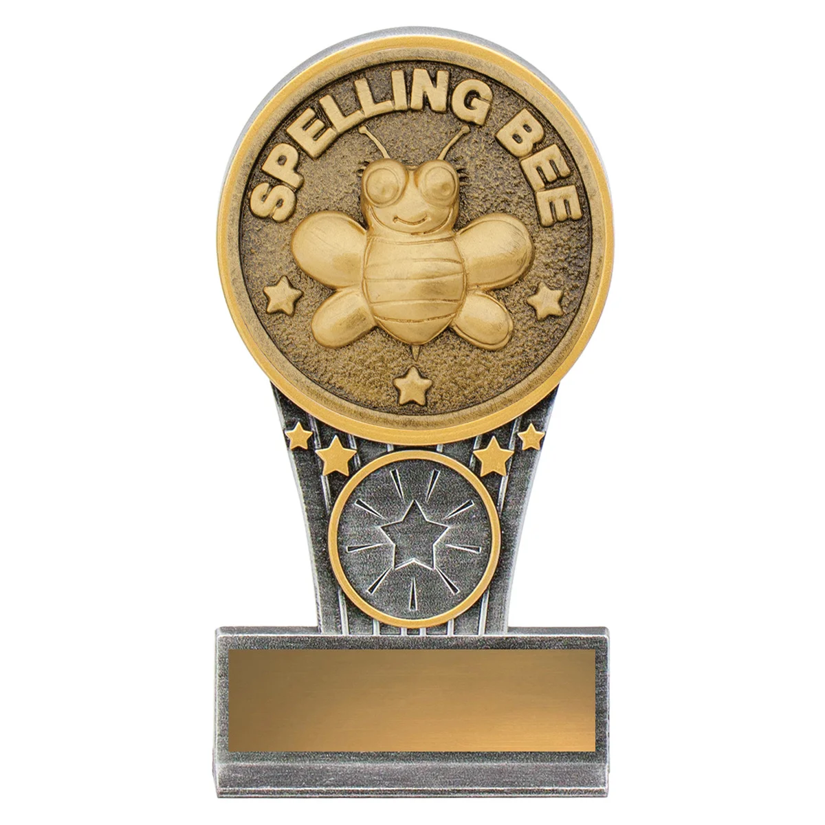 Silver & gold mini ikon - spelling bee with resin construction