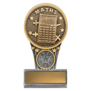Silver & gold mini maths ikon with resin construction