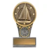 Silver / gold mini sailing ikon with resin construction